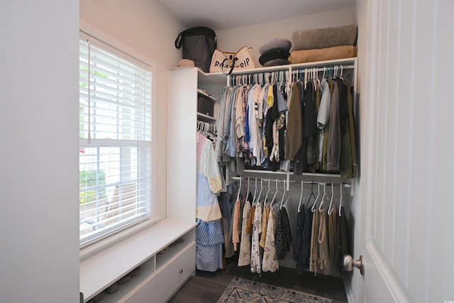523 Charlton Blvd, Georgetown, SC 29440 - spacious closet with dark wood-style flooring
