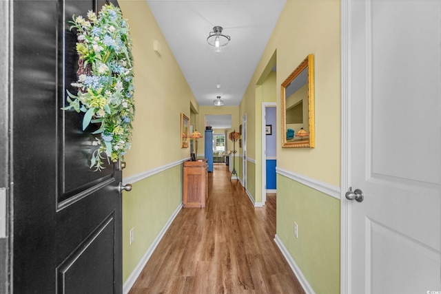 208 Forestbrook Cove Cir, Myrtle Beach, SC 29588 - hallway with wood finished floors and baseboards