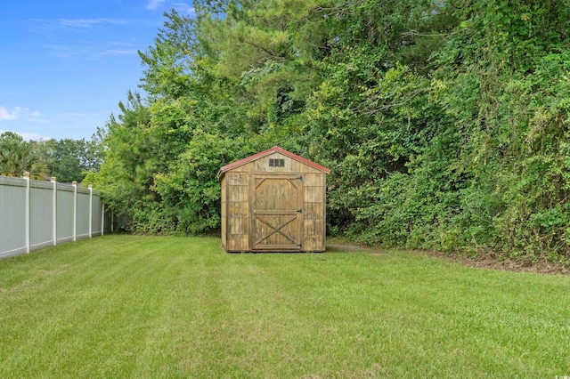 104 Fox Trot Dr, Galivants Ferry, SC 29544 - view of yard featuring a storage shed