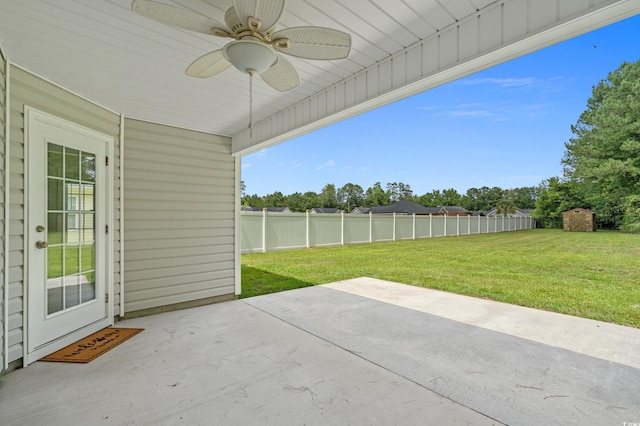 104 Fox Trot Dr, Galivants Ferry, SC 29544 - view of patio / terrace with ceiling fan