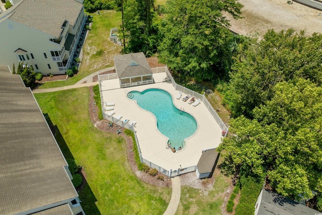 1100 Possum Trot Rd Unit G117, North Myrtle Beach, SC 29582 - aerial view of property and surrounding area with a pool