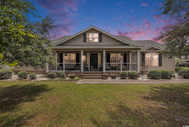 906 Hope Cir, Conway, SC 29527 - view of front of home with covered porch and a lawn