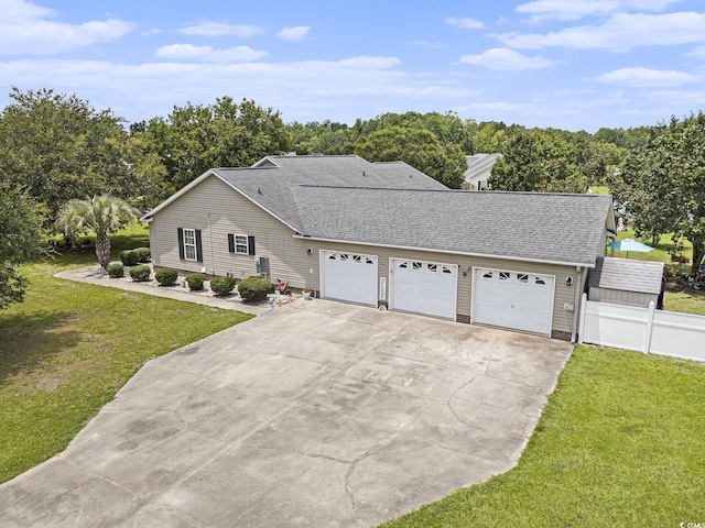 906 Hope Cir, Conway, SC 29527 - view of front of property with an attached garage, roof with shingles, and concrete driveway