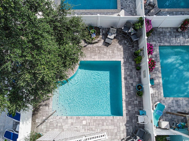 115A 8th Ave N, Surfside Beach, SC 29575 - drone / aerial view of a pool area