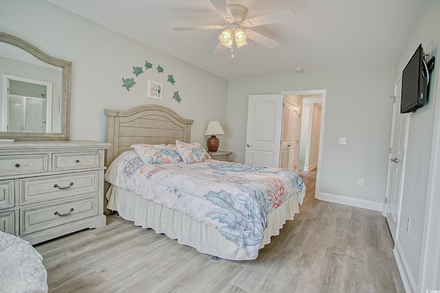 115A 8th Ave N, Surfside Beach, SC 29575 - bedroom featuring light wood finished floors and ceiling fan