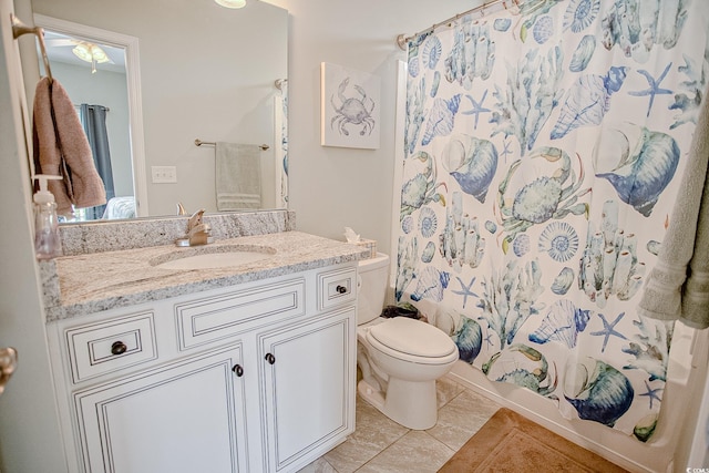 115A 8th Ave N, Surfside Beach, SC 29575 - full bath featuring vanity, tile patterned flooring, shower / bathtub combination with curtain, and a ceiling fan
