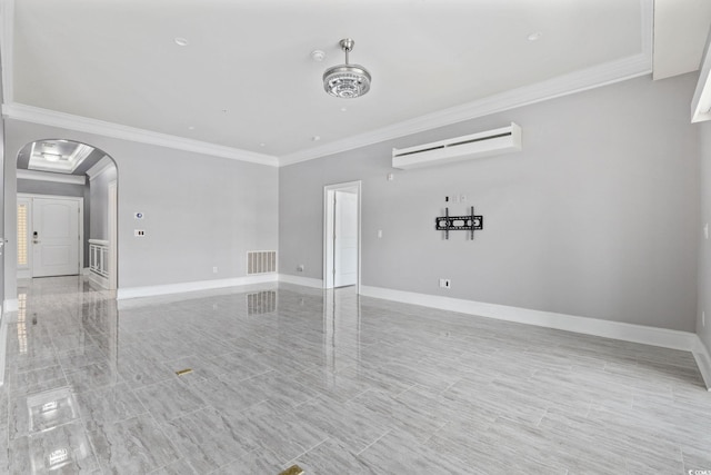 257 Venice Way Unit 2201, Myrtle Beach, SC 29577 - empty room with arched walkways and crown molding