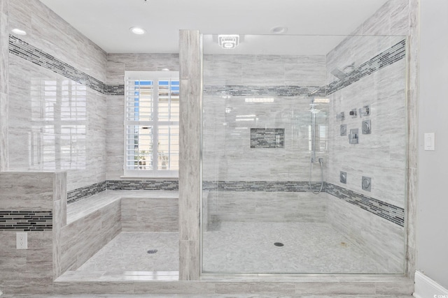 257 Venice Way Unit 2201, Myrtle Beach, SC 29577 - full bathroom featuring a shower stall and recessed lighting