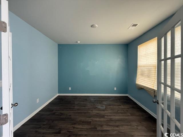 2061 Ridgedale Dr, Conway, SC 29526 - unfurnished room with wood finished floors and french doors