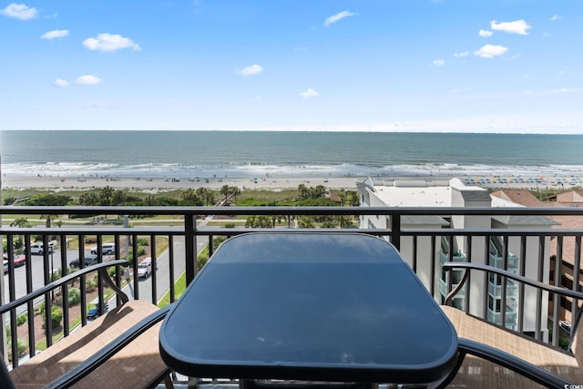 5523 N Ocean Blvd Unit 908, Myrtle Beach, SC 29577 - balcony with view of water and beach