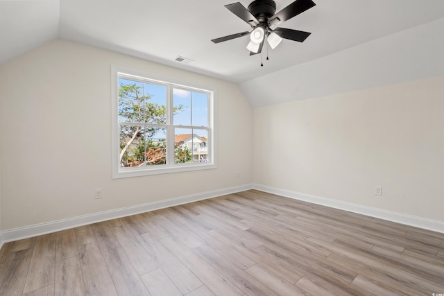 1712 26th Ave N, North Myrtle Beach, SC 29582 - bonus room with lofted ceiling, a ceiling fan, and light wood finished floors