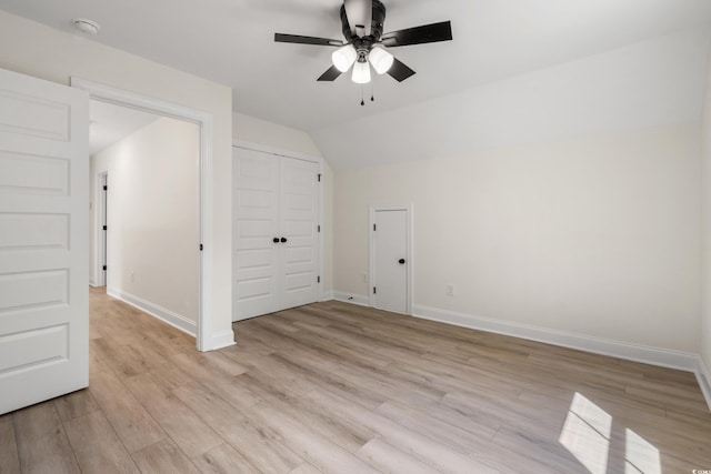 1712 26th Ave N, North Myrtle Beach, SC 29582 - bonus room with ceiling fan, light wood-style flooring, and lofted ceiling
