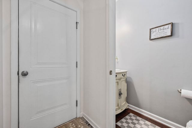 617 Carolina Farms Blvd, Myrtle Beach, SC 29579 - bathroom with vanity and wood finished floors