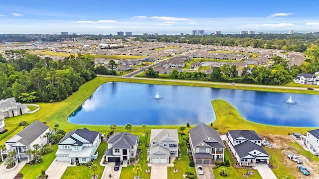 206 Palmetto Harbour Dr, North Myrtle Beach, SC 29582 - aerial perspective of suburban area with a nearby body of water