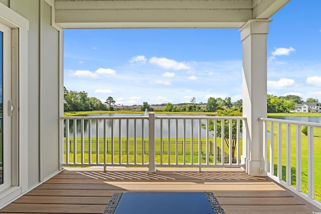 206 Palmetto Harbour Dr, North Myrtle Beach, SC 29582 - balcony featuring a water view