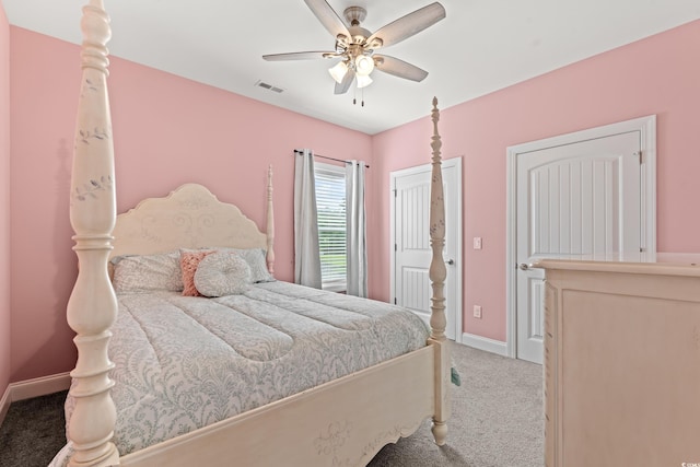 206 Palmetto Harbour Dr, North Myrtle Beach, SC 29582 - carpeted bedroom with baseboards and a ceiling fan