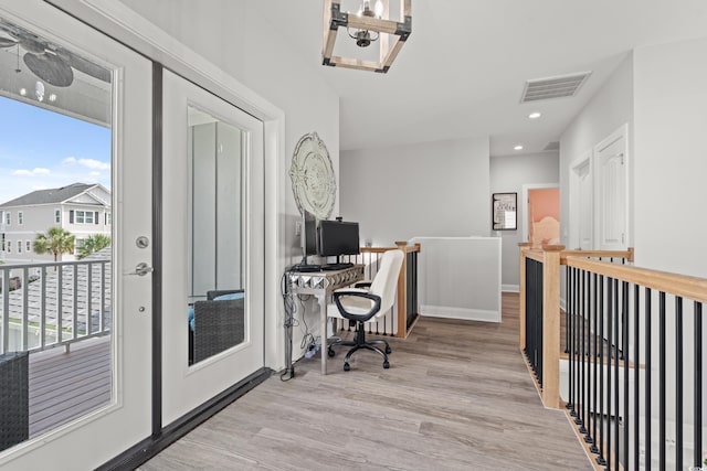 206 Palmetto Harbour Dr, North Myrtle Beach, SC 29582 - home office with wood finished floors and recessed lighting