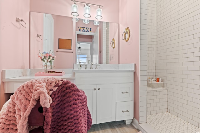 206 Palmetto Harbour Dr, North Myrtle Beach, SC 29582 - full bathroom with vanity and a tile shower