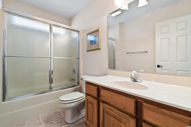 2443 Glen Dr, Little River, SC 29566 - bathroom featuring vanity, shower / bath combination with glass door, and tile patterned flooring