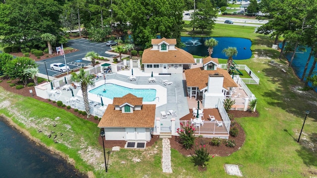 2443 Glen Dr, Little River, SC 29566 - aerial view of a nearby body of water and a pool area