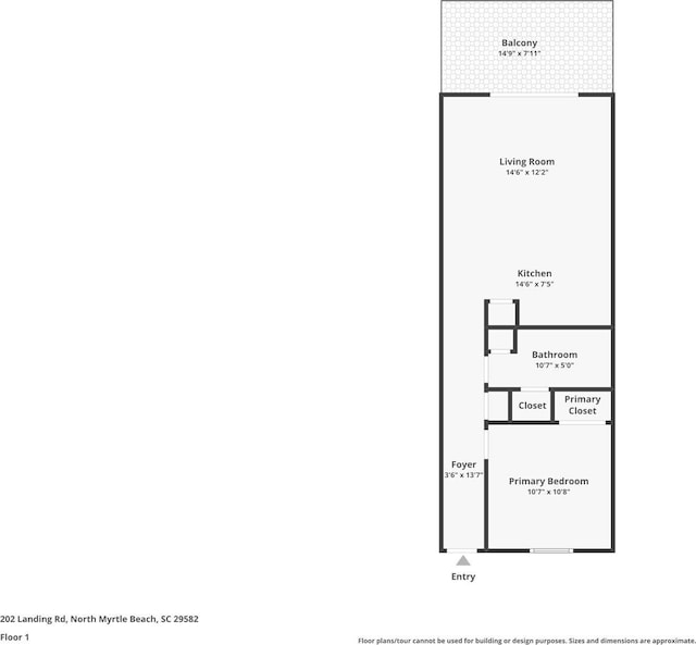 202 Landing Rd Unit 202H, North Myrtle Beach, SC 29582 - view of floor plan / room layout