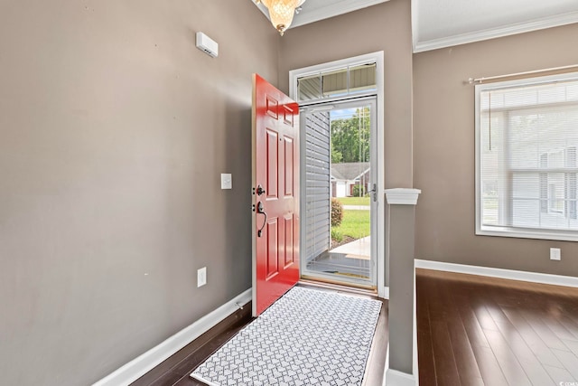 127 Ashworth Dr, Little River, SC 29566 - entrance foyer featuring wood-type flooring and ornamental molding