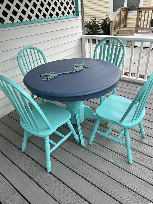 6001-5723 Kings Hwy, Myrtle Beach, SC 29575 - wooden terrace featuring area for grilling and outdoor dining area