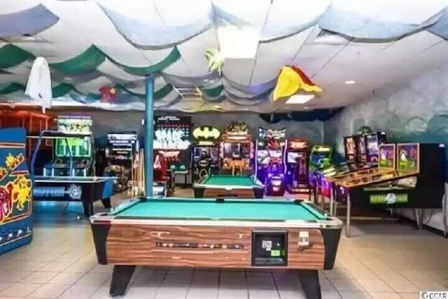 6001-5723 Kings Hwy, Myrtle Beach, SC 29575 - game room featuring tile patterned flooring and billiards