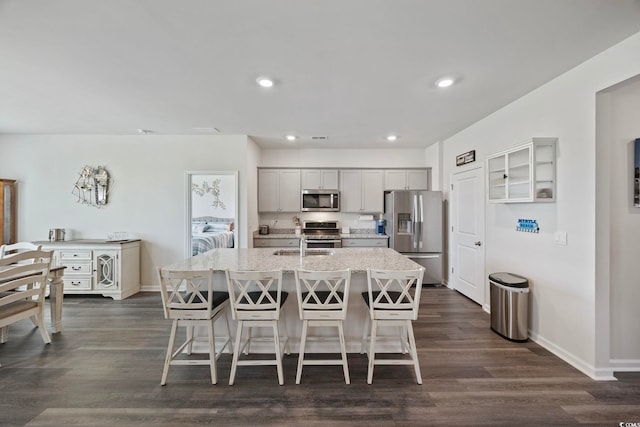 305 Picnic Basket Pl, Longs, SC 29568 - dining area with dark wood-type flooring and recessed lighting