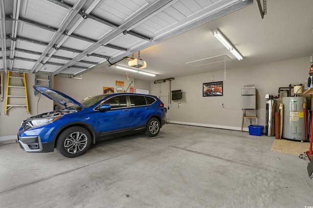 215 Vineyard Lake Cir, Conway, SC 29527 - garage featuring water heater and a garage door opener