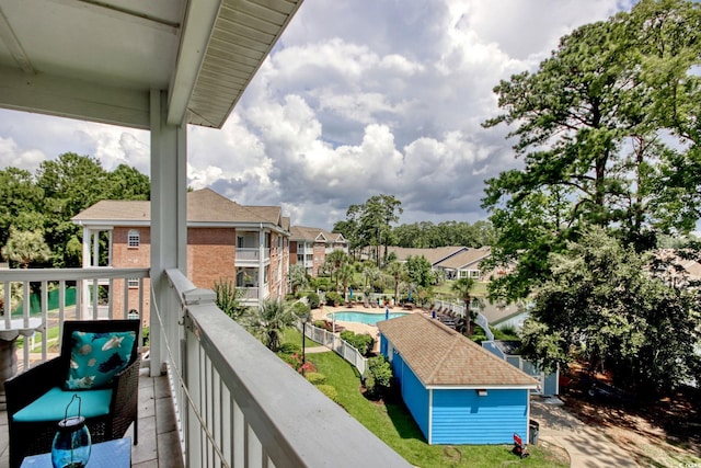 4179 Hibiscus Dr Unit 12-301, Little River, SC 29566 - balcony with view of pool area