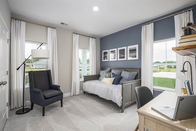 201 Augusta Green Way, Myrtle Beach, SC 29579 - bedroom featuring light colored carpet and an office area