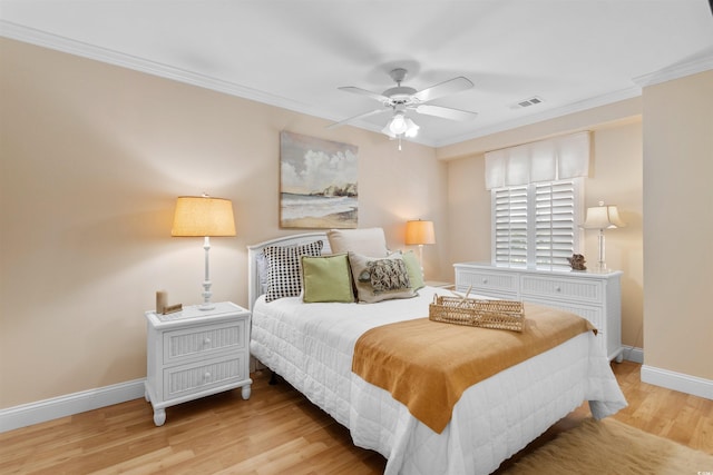 4366 Rivergate Ln Unit 404, Little River, SC 29566 - bedroom featuring crown molding, wood finished floors, and ceiling fan
