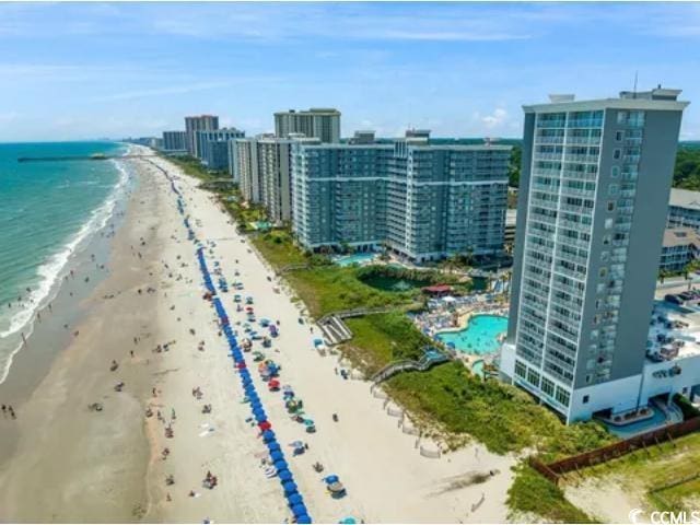 158 Sea Watch Dr Unit 707, Myrtle Beach, SC 29572 - aerial view of waterfront with a beach