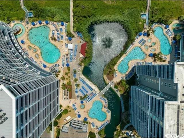 158 Sea Watch Dr Unit 707, Myrtle Beach, SC 29572 - bird's eye view of a pool area