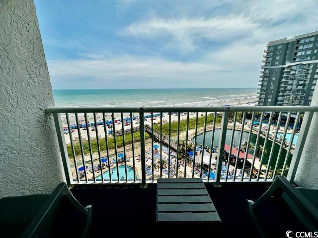 158 Sea Watch Dr Unit 707, Myrtle Beach, SC 29572 - balcony with view of water and beach