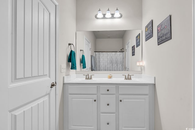 325 Cardita Loop, Myrtle Beach, SC 29588 - bathroom featuring double vanity and curtained shower