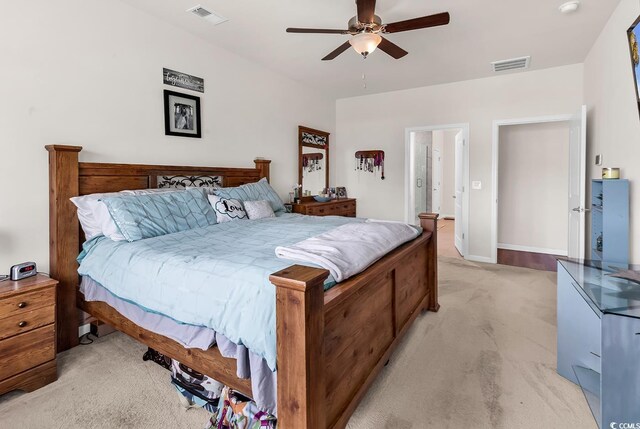 325 Cardita Loop, Myrtle Beach, SC 29588 - bedroom with light colored carpet and a ceiling fan