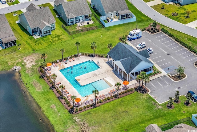 325 Cardita Loop, Myrtle Beach, SC 29588 - aerial view of a pool and a large body of water