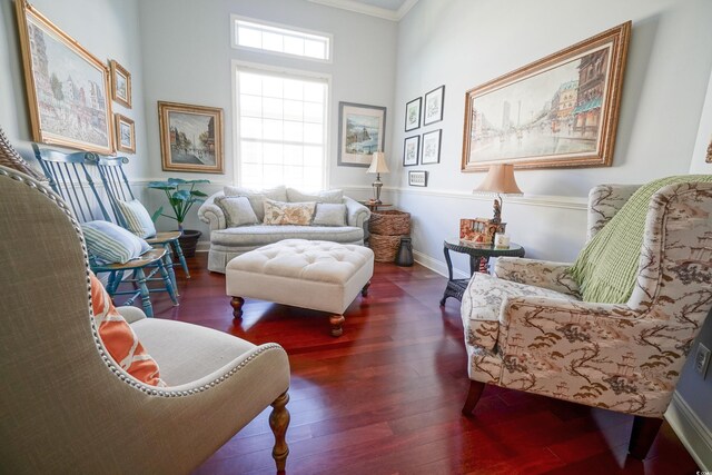 530 Inverarry St, Murrells Inlet, SC 29576 - living area with wood finished floors and crown molding