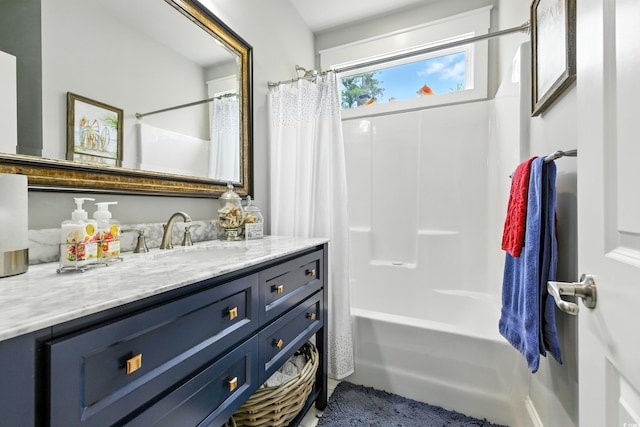 175 Chapel Creek Rd, Pawleys Island, SC 29585 - full bath with vanity and shower / tub combo with curtain