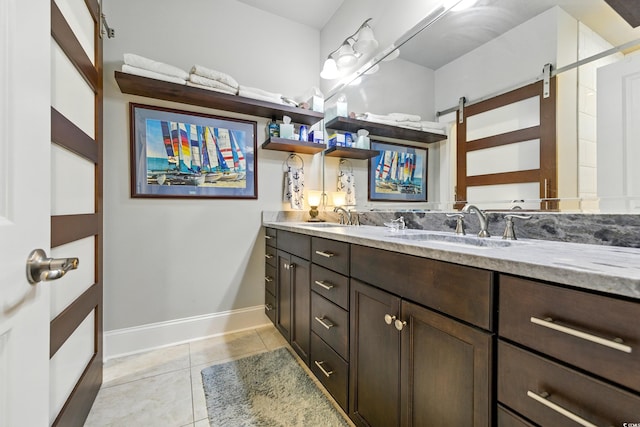 175 Chapel Creek Rd, Pawleys Island, SC 29585 - full bathroom with double vanity and tile patterned floors