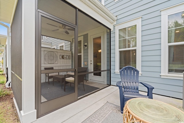 5116 Double Eagle Way Unit 49, North Myrtle Beach, SC 29582 - view of patio / terrace featuring ceiling fan