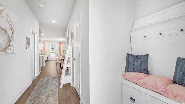 5205 Double Eagle Way Unit 24, North Myrtle Beach, SC 29582 - corridor with wood finished floors and recessed lighting