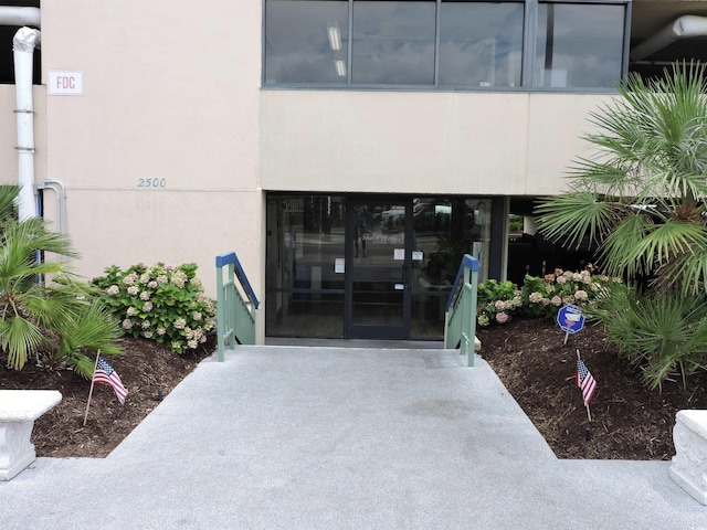 2500 N Ocean Blvd Unit 709, North Myrtle Beach, SC 29582 - property entrance featuring stucco siding