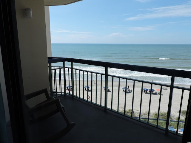 2500 N Ocean Blvd Unit 709, North Myrtle Beach, SC 29582 - balcony featuring view of water and beach
