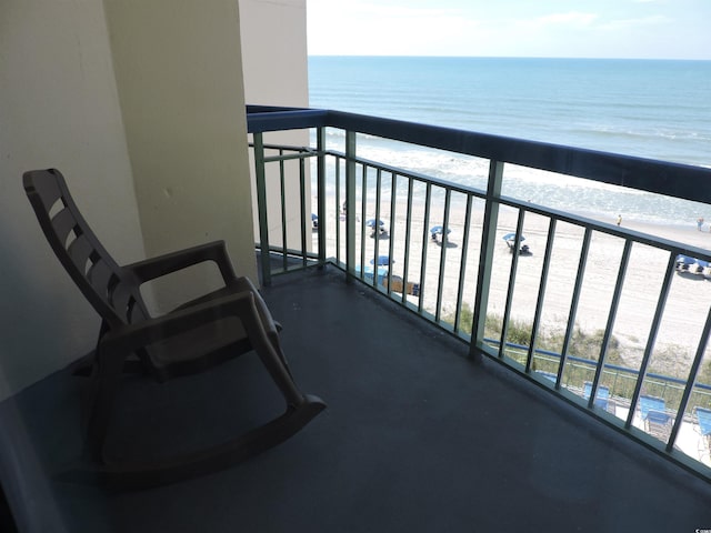 2500 N Ocean Blvd Unit 709, North Myrtle Beach, SC 29582 - balcony with view of water and beach