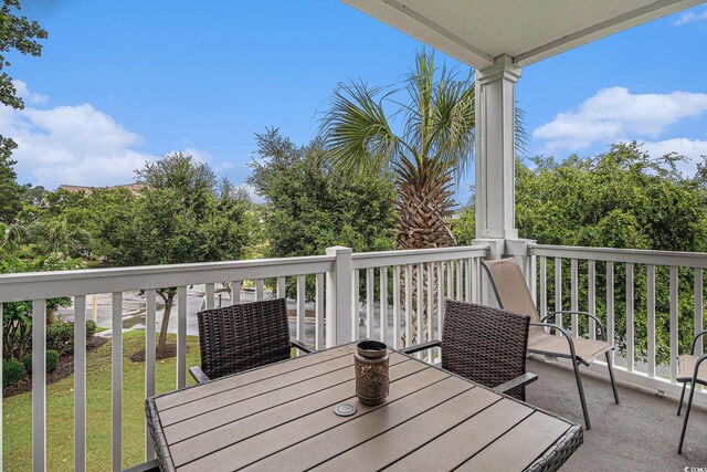 5801 Oyster Catcher Dr Unit 324, North Myrtle Beach, SC 29582 - deck with outdoor dining area