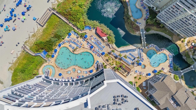 158 Seawatch Dr Unit 910, Myrtle Beach, SC 29572 - drone / aerial view of a nearby body of water and a pool