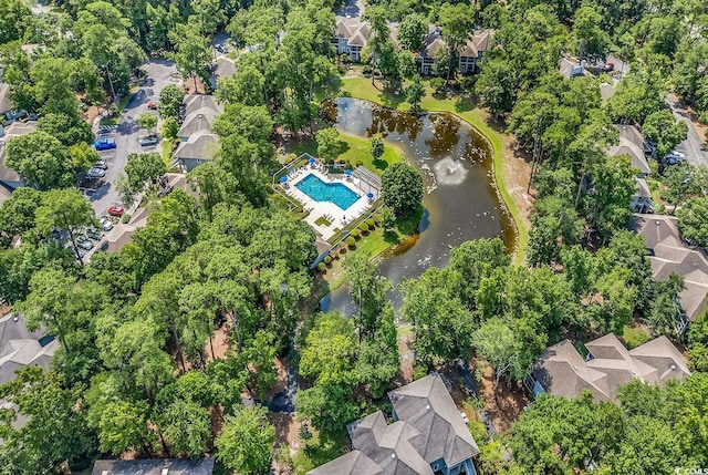 1221 Tidewater Dr Unit 911, North Myrtle Beach, SC 29582 - aerial view of residential area with a nearby body of water and a pool area